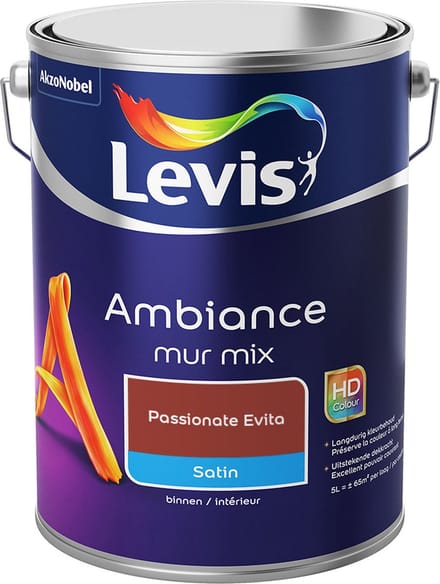 Levis - Ambiance Mur Satin Mix - Passionate Evita - Mengverf - 5 L