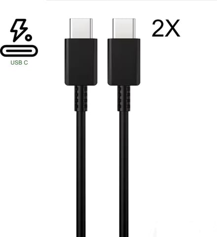 2 Stuks USB C naar USB-C Kabel Snoer 1 Meter - WAEYZ USB C Naar USB C Snellader oplaadkabel Fast Charger