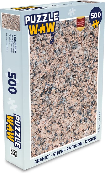 Puzzel Graniet - Steen - Patroon - Design - Bruin - Grijs - Legpuzzel - Puzzel 500 stukjes