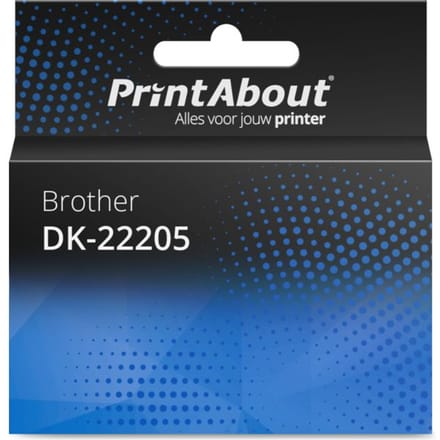 PrintAbout huismerk DK-22205 Multipack (62 mm) 5-pack Geschikt voor Brother