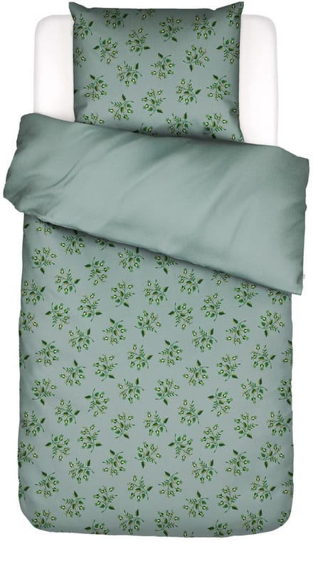 Essenza Jolien Dekbedovertrek Biologisch Katoen Surf green - Eenpersoons – 140x200/220 cm