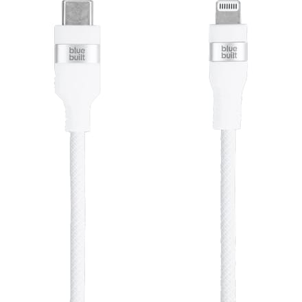 BlueBuilt Usb C naar Lightning Kabel 1,5m Nylon Wit