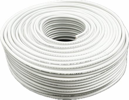 Caliber Speaker Kabel - Luidsprekerkabel - 2x1,5mm - 25 meter speakerdraad - Wit (CS215WX25)