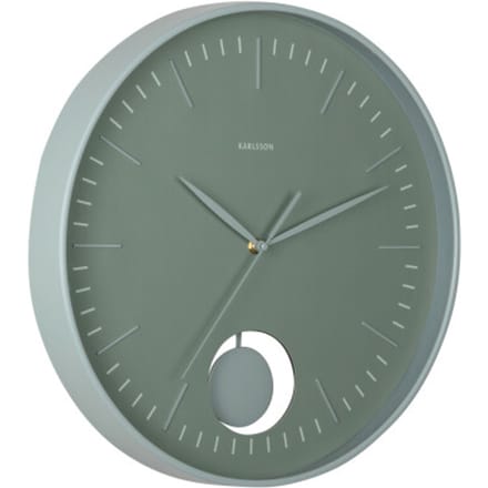 Karlsson Wandklok Grato Pendulum - Jungle groen - Ø40.6cm - Wandklok Modern