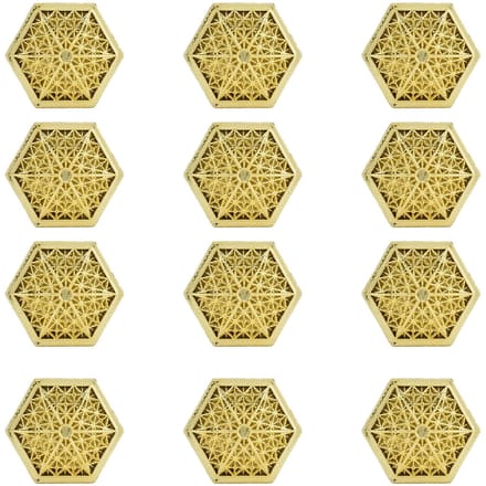12 STUKS Holle Snoepdoos Plastic Snoepdoos Container voor Bruiloft Bruidsdouche BenodigdhedenGoud beige