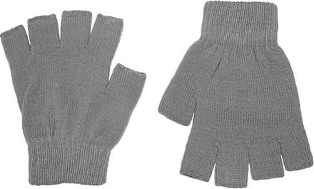 Knaak Vingerloze Handschoenen - Grijs - Unisex - Stretch - Comfortabel & Warm - One Size