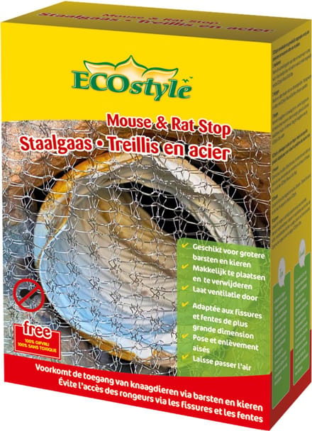 ECOstyle Mouse & Rat Stop Staalgaas - Muizen en Ratten Weren