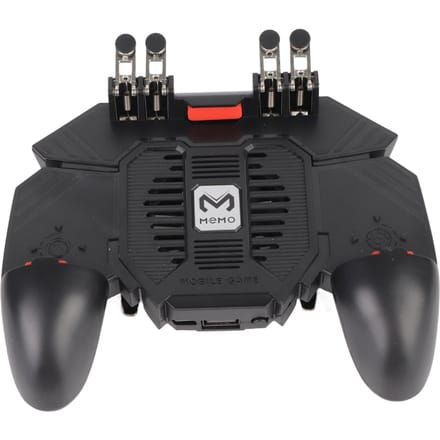 Mobiele Gamecontroller Professionele Gevoelige Besturing 6 Vinger Bediening Gamepad met Koelventilator black