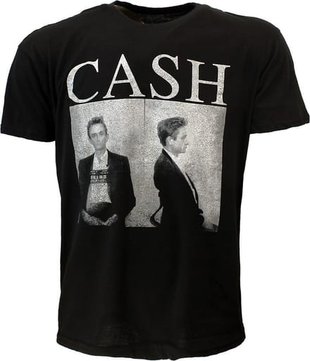 Johnny Cash Mug Shot T-Shirt - Officiële Merchandise - M