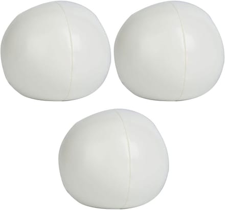 Jongleerballen Set - Balans Trainen - Beginners Oefenen - Zachte PU Materiaal - 6.3cm Diameter - Wit