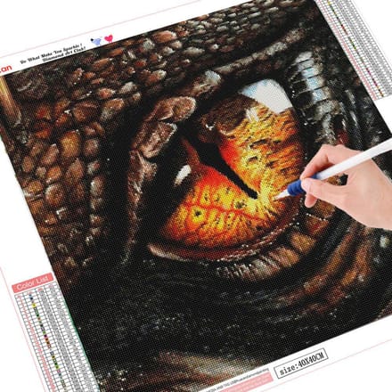 Peinture Diamant Ronde Complète Œil d'Animal Mosaïque Diamant Broderie Diamant 5d Vente Image 30x30 brown