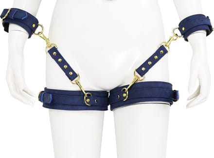 vscnovelty® BDSM set, 2 x Handcuffs, leg belt