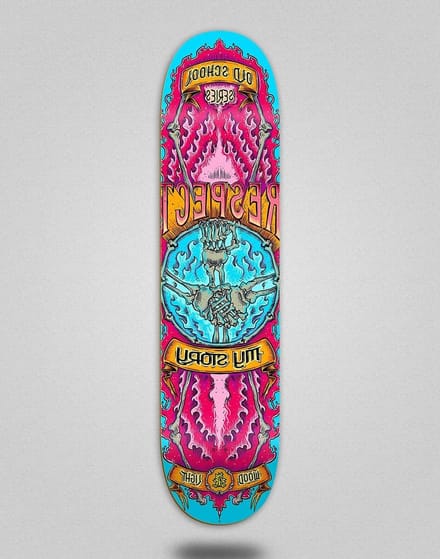 Skateboard Deck - Houten Plank - Straat Tricks - Respect Design - 8.5 Inch - Blauw