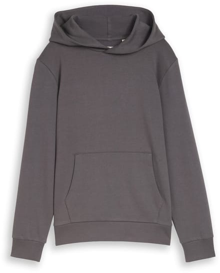 Tom Tailor - Hoodiesweatshirt met print op de rug - Maat 140 - dark urban grey