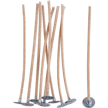 VBS Kaarslont met metalen voet, gewaxt, 10 cm - Natuur
