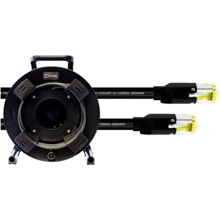 Cordial 15567 RJ45 Netwerkkabel, patchkabel CAT 5e SF/UTP 50.00 m Zwart PUR-mantel 1 stuk(s)