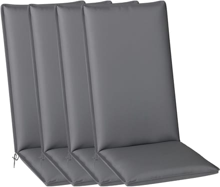 Outsunny-Set kussens voor buitenstoelen-Polyester-124x50x5cm-Donkergrijs
