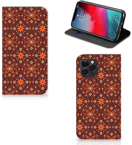 Apple iPhone 11 Pro Hoesje met Magneet Batik Brown