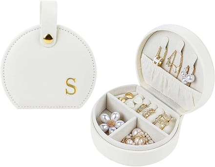 Elegante gepersonaliseerde juwelendoos met gouden initialen