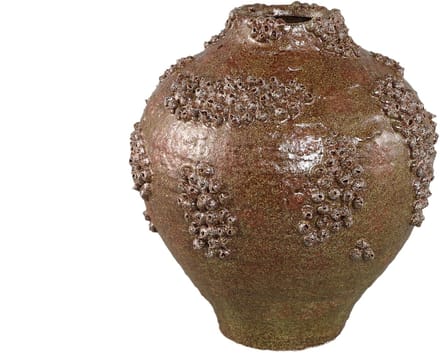 PTMD Deisy Green Ceramic Jar Shaped Vase Rough Coral L