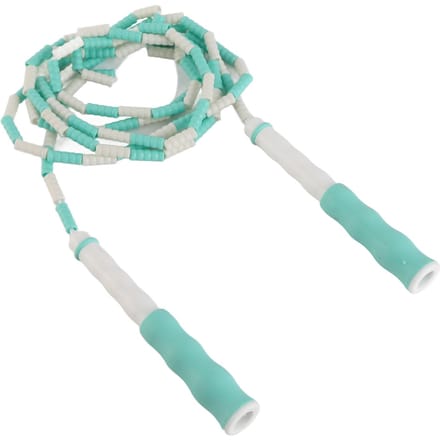 Corde à sauter segmentée Réglable Anti-nœuds Perles Flexible Plastique PP Corde à sauter pour enfants Vert blue