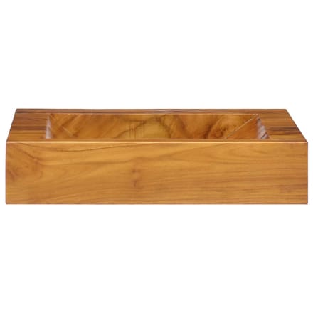 vidaXL - Wastafel - 50x35x10 - cm - massief - teakhout