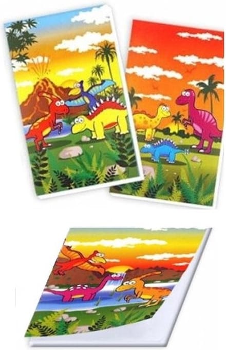 6x notitieboekje dinosaurus