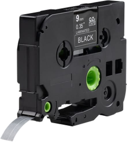 Brother compatible TZE-325 tape, wit op zwart, 9 mm x 8 m