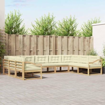 vidaXL - Buiten - bank - set - 9 - st