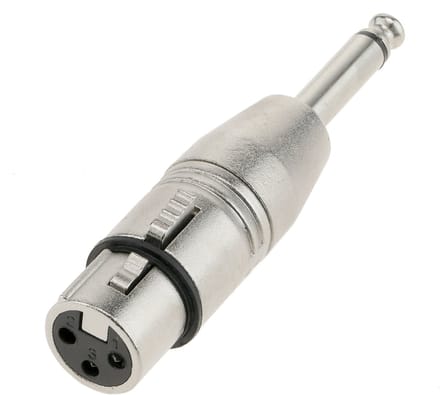 BeMatik - 3-pins XLR-audioadapter vrouwelijk naar 6,3 mm jack mannelijk