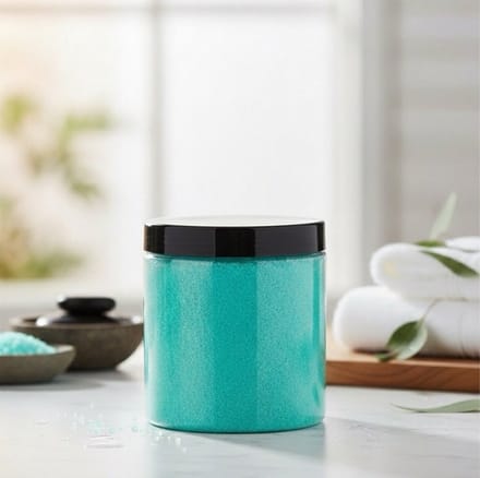Scrubzout Hamam 300 gram - Pot met zwarte deksel - set van 6 stuks - Hydraterende Lichaamsscrub