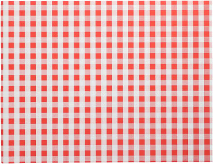100 Placemats, papier 30 cm x 40 cm rood Vichy Karo