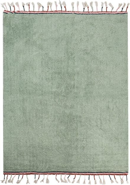 CAPARLI - Vloerkleed - Lichtgroen - 140 x 200 cm - Katoen