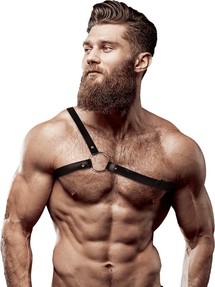 FETISH SUBMISSIVE ATTITUDE | Fetish Submissive Attitude - Eco Leather Crossed Shoulder Strap Harness Men