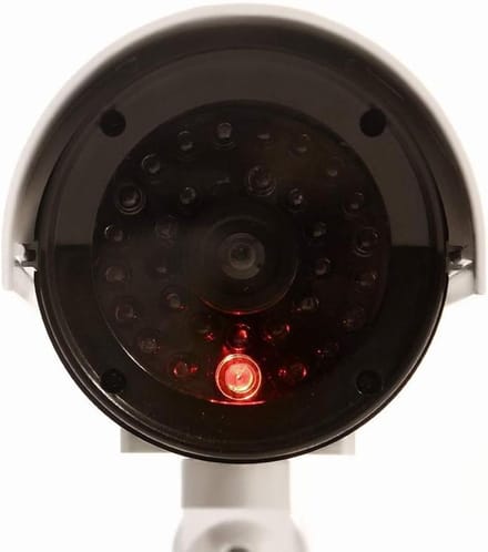 Nep Camera - Dummy Beveiliging - Woning Beveiligen - Knipperend Rood Licht - 18 x 15 x 9 cm - Zilver