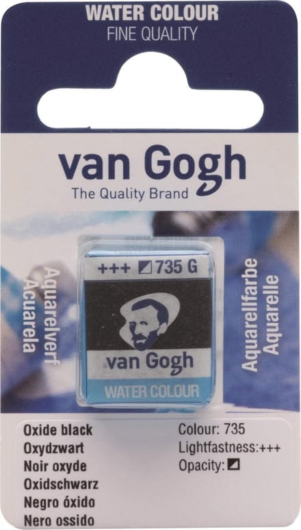 Aquarelverf - 735 Oxydzwart - van Gogh - Napje