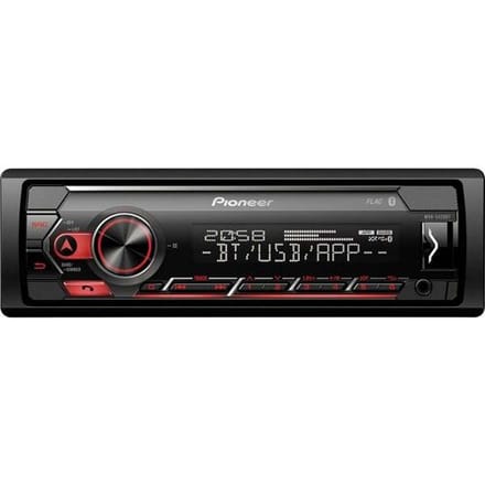 Pioneer MVH-S420BT Autoradio Enkel din Rood-USB-Bluetooth - 4 x 50 W