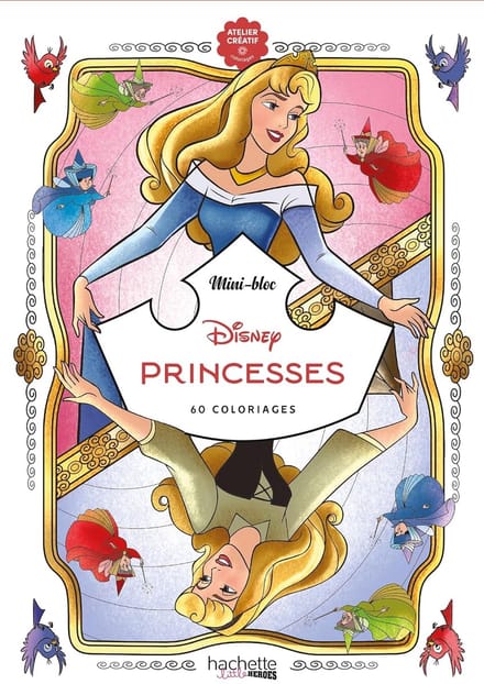 Mini-bloc Disney Princesses - klein kleurblok voor volwassenen en kinderen