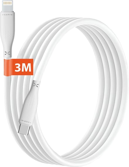 Xssive Extra Lange USB C Kabel - geschikt voor iPhone met Lightning naar USB C - 3 Meter - 27W Snellader Kabel