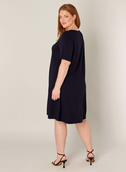 BASE LEVEL CURVY Abernathy Jurk - Dark Blue - maat 3(52)