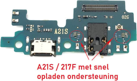 Samsung Galaxy A21S oplaad connector - dock connector