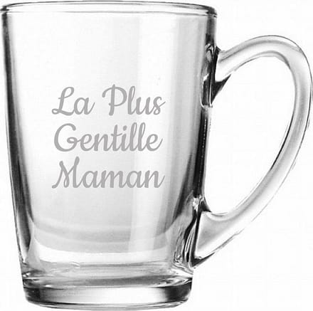 Theeglas gegraveerd - 32cl - La Plus Gentille Maman