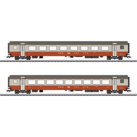 Märklin 42191 H0 set van 2 personenrijtuigen Swiss Express van de SBB