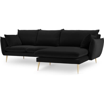 3.5-zitshoekbank Elio rechts velvet | Milo Casa