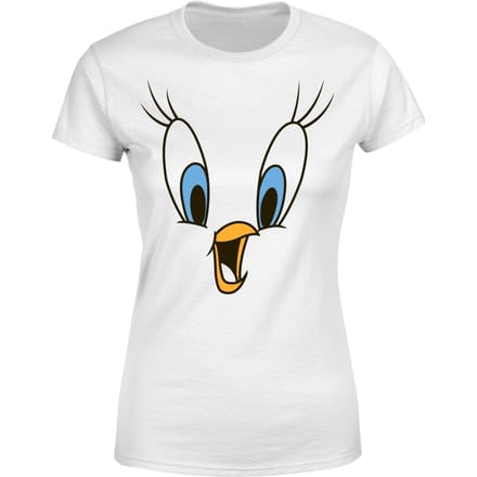 Looney Tunes Tweety Face Dames T-shirt - Wit - S