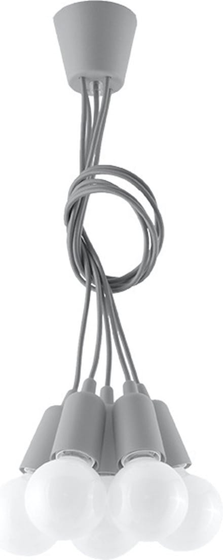 Sollux Lighting Hanglamp Diego - E27 - grijs - PVC - 90x25x25cm