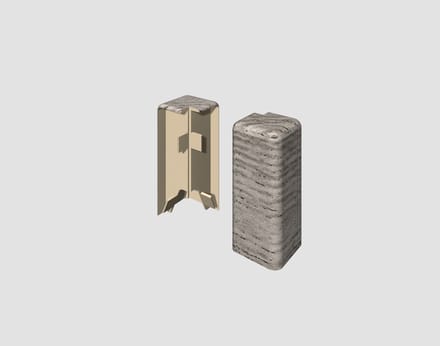 EGGER buitenhoekelement voor 6 cm plinten KUBUS Eiken zilver