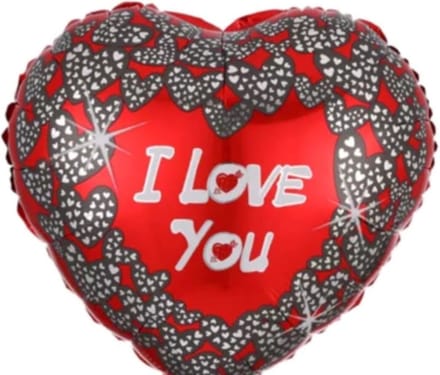 Folieballon i love you hart 45 cm