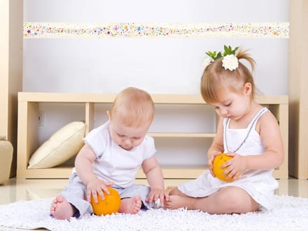 Decoratieve muurstickers, zelfklevend, veelkleurige sterrenrand