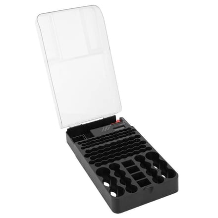 Batterij Organizer - Batterij Opslag - Batterijen Sorteren - Met Ingebouwde Tester - 104 Batterijen - Zwart
